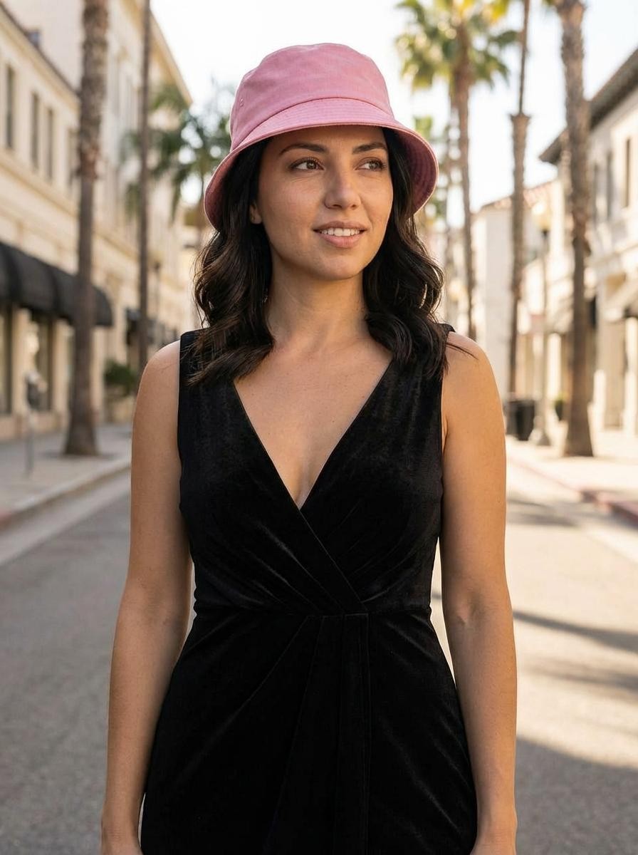 Pink 100% Cotton Bucket Hat